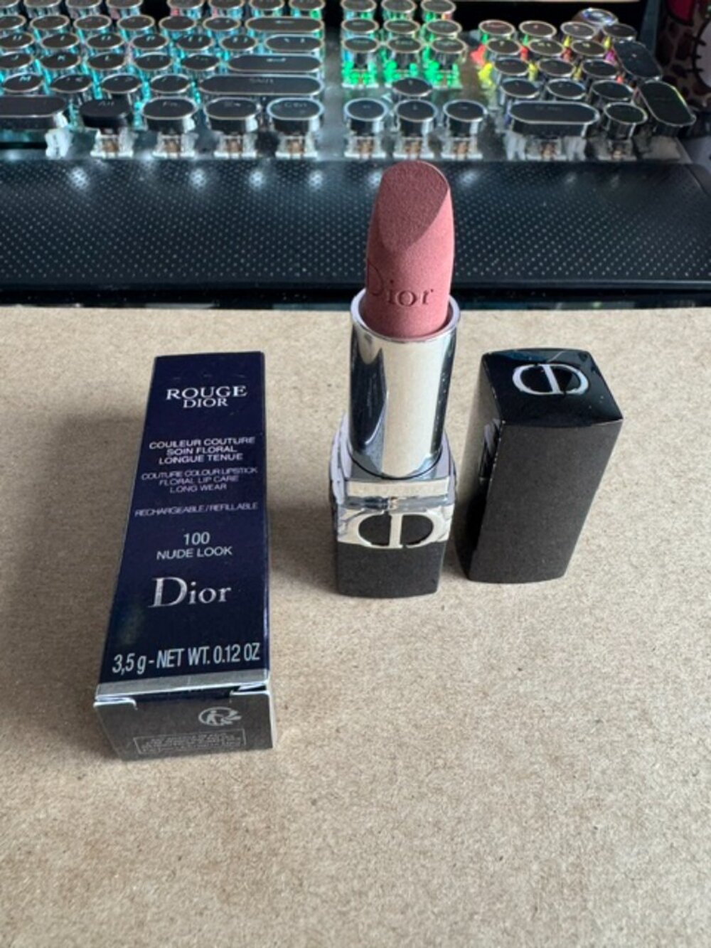 ROUGE DIOR COUTURE COLOUR LIPSTICK - 100 NUDE LOOK VELVET